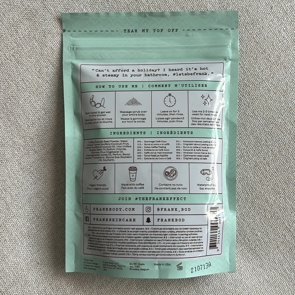 NEW- Frank Body Coconut Coffee Scrub